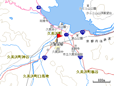 久美浜町観光総合案内所の地図