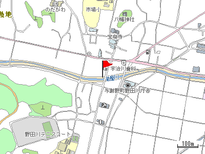 岩屋川親水公園周辺の地図