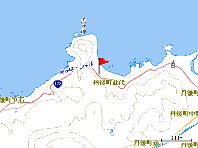 丹後松島周辺の地図