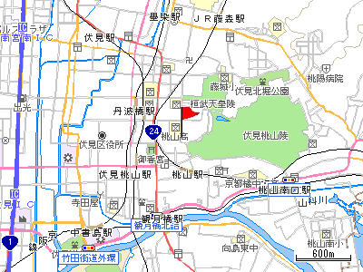 桃山直売所の地図